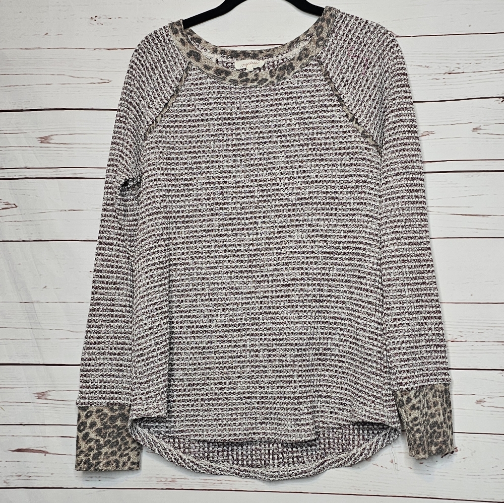 Mystree Striped And Leopard Print Long Sleeve Top - image 6